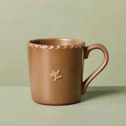 Hearth & Hand with Magnolia 12 fl oz Stoneware Coffee Mug Brown - Hearth & Hand™ with Magnolia