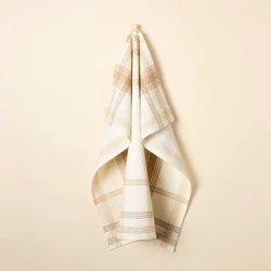 Hearth & Hand with Magnolia Flour Sack Natural Plaid - Hearth & Hand™ with Magnolia