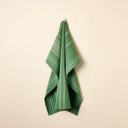 Hearth & Hand with Magnolia Flour Sack Striped Green - Hearth & Hand™ with Magnolia
