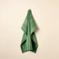 Hearth & Hand with Magnolia Flour Sack Striped Green - Hearth & Hand™ with Magnolia