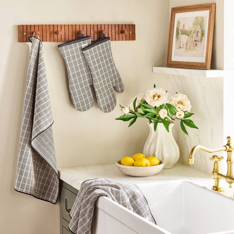 slide 2 of 3, Hearth & Hand with Magnolia Set of 2 Kitchen Towels Gray - Hearth & Hand™ with Magnolia, 1 ct