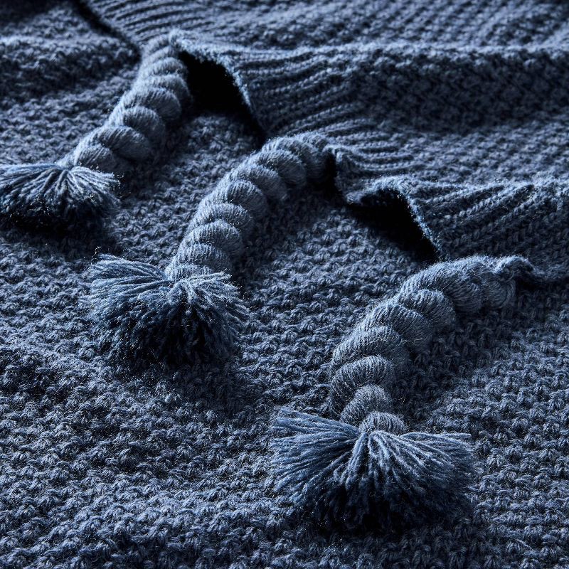 slide 3 of 3, Hearth & Hand with Magnolia Knit Throw Blanket Blue - Hearth & Hand™ with Magnolia, 1 ct