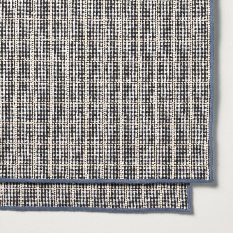 slide 3 of 3, Hearth & Hand with Magnolia Set of 4 Plaid Cloth Napkins Navy - Hearth & Hand™ with Magnolia, 1 ct