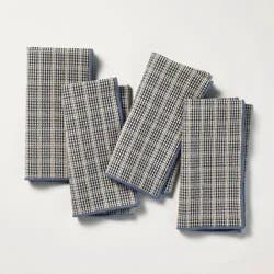 Hearth & Hand with Magnolia Set of 4 Plaid Cloth Napkins Navy - Hearth & Hand™ with Magnolia