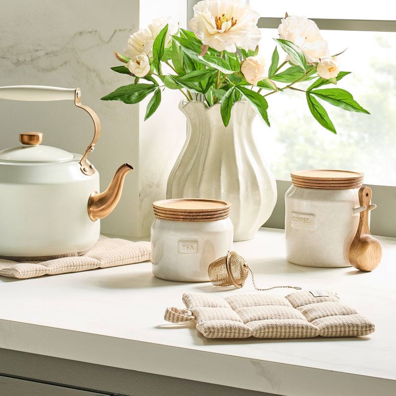 slide 2 of 3, Hearth & Hand with Magnolia Pot Holder Natural Stripe - Hearth & Hand™ with Magnolia, 1 ct