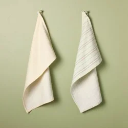 Hearth & Hand with Magnolia Set of 2 Striped Kitchen Towels Blue/Natural - Hearth & Hand™ with Magnolia
