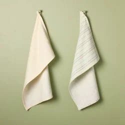 Hearth & Hand with Magnolia Set of 2 Striped Kitchen Towels Blue/Natural - Hearth & Hand™ with Magnolia