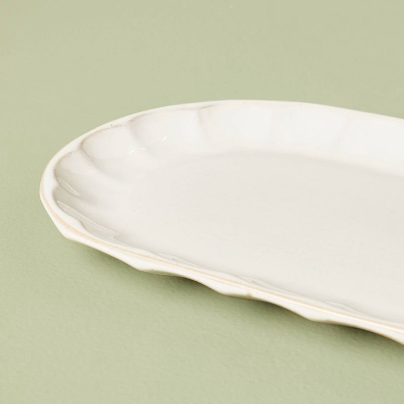 slide 3 of 3, Hearth & Hand with Magnolia Serve Plate Sour Cream - Hearth & Hand™ with Magnolia, 1 ct