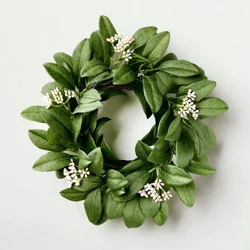 Hearth & Hand with Magnolia 12" Mini Seeded Green Leaf Wreath - Hearth & Hand™ with Magnolia