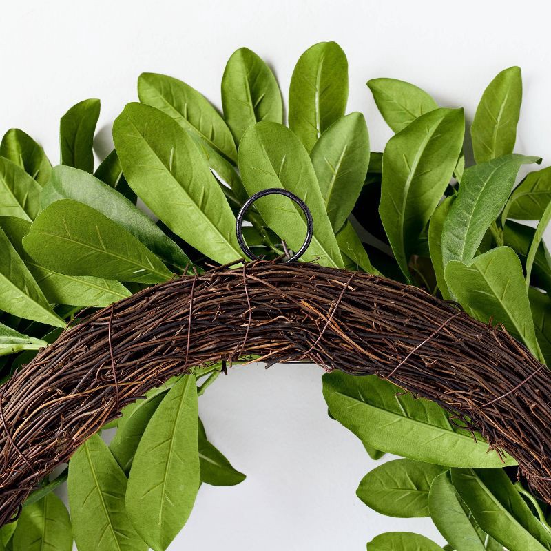 slide 4 of 4, Hearth & Hand with Magnolia 26" Seeded Green Leaf Wreath - Hearth & Hand™ with Magnolia, 1 ct