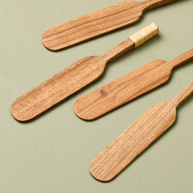 slide 3 of 3, Hearth & Hand with Magnolia 4pc Wood Jam Utensils - Hearth & Hand™ with Magnolia, 4 ct