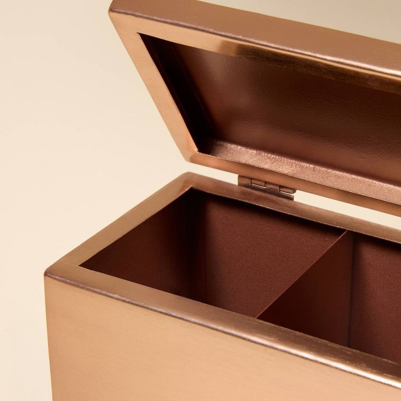 slide 4 of 4, Hearth & Hand with Magnolia 10.5" Tea Bag Container Copper Finish - Hearth & Hand™ with Magnolia, 1 ct