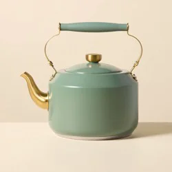 Hearth & Hand with Magnolia 2qt Coated Tea Kettle Bright Olive - Hearth & Hand™ with Magnolia