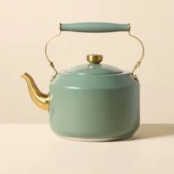 Hearth & Hand with Magnolia 2qt Coated Tea Kettle Bright Olive - Hearth & Hand™ with Magnolia