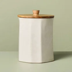 Hearth & Hand with Magnolia 71 fl oz Large Stoneware Canister Sour Cream - Hearth & Hand™ with Magnolia