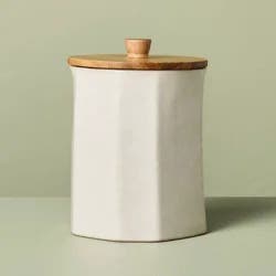 Hearth & Hand with Magnolia 71 fl oz Large Stoneware Canister Sour Cream - Hearth & Hand™ with Magnolia