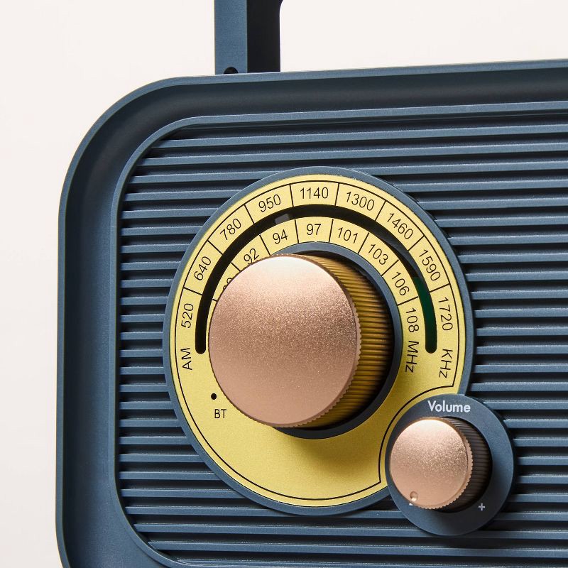 slide 4 of 6, Hearth & Hand with Magnolia Portable Radio Navy/Brass - Hearth & Hand™ with Magnolia, 1 ct