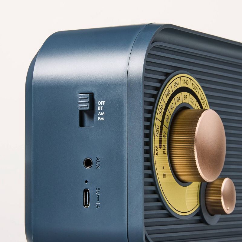 slide 5 of 6, Hearth & Hand with Magnolia Portable Radio Navy/Brass - Hearth & Hand™ with Magnolia, 1 ct