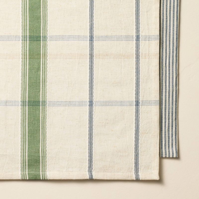 slide 3 of 3, Hearth & Hand with Magnolia Set of 2 Kitchen Towels Signature Plaid/Navy - Hearth & Hand™ with Magnolia, 1 ct