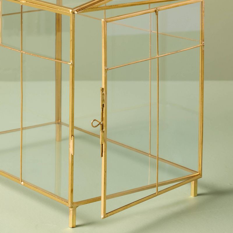 slide 3 of 3, Hearth & Hand with Magnolia Mini Greenhouse Brass - Hearth & Hand™ with Magnolia, 1 ct