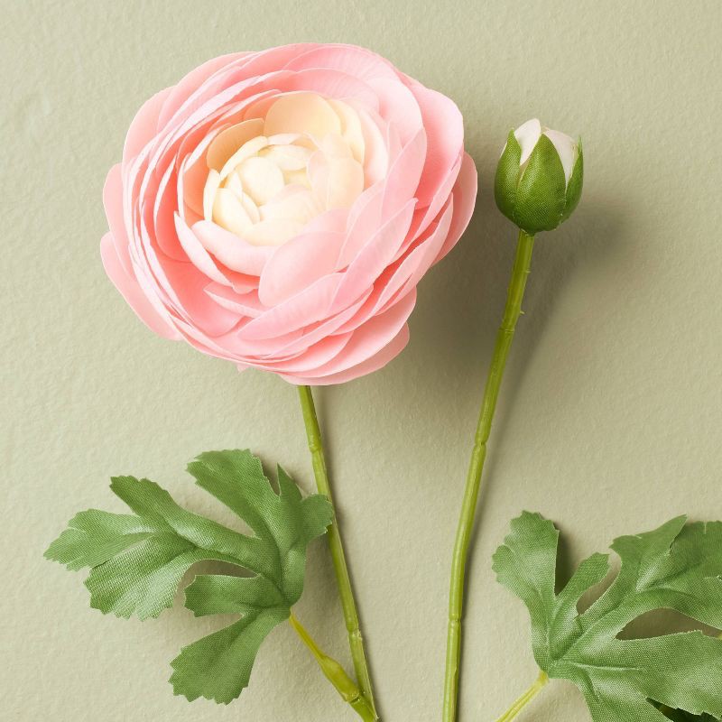 slide 3 of 3, Hearth & Hand with Magnolia Ranunculus Artificial Light Pink - Hearth & Hand™ with Magnolia, 1 ct
