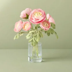 Hearth & Hand with Magnolia 10" Small Ranunculus Artificial Flower Arrangement - Hearth & Hand™ with Magnolia