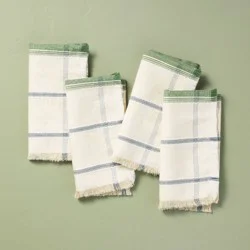 Hearth & Hand with Magnolia Set of 4 Plaid Cloth Napkins - Hearth & Hand™ with Magnolia