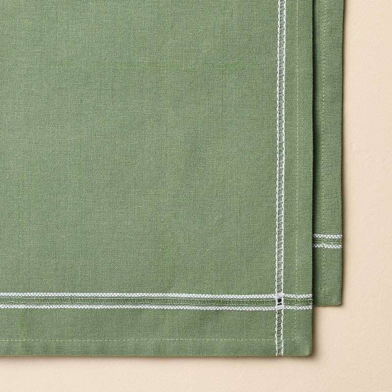 slide 3 of 3, Hearth & Hand with Magnolia Set of 4 Solid Cloth Napkins Green - Hearth & Hand™ with Magnolia, 1 ct