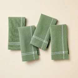 Hearth & Hand with Magnolia Set of 4 Solid Cloth Napkins Green - Hearth & Hand™ with Magnolia