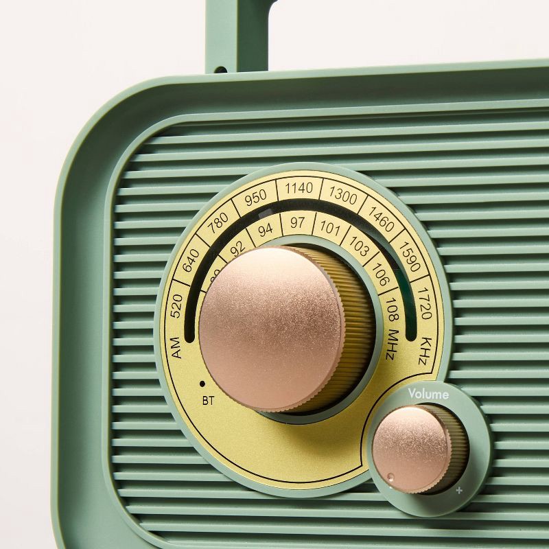 slide 4 of 6, Hearth & Hand with Magnolia Portable Radio Green/Brass - Hearth & Hand™ with Magnolia, 1 ct