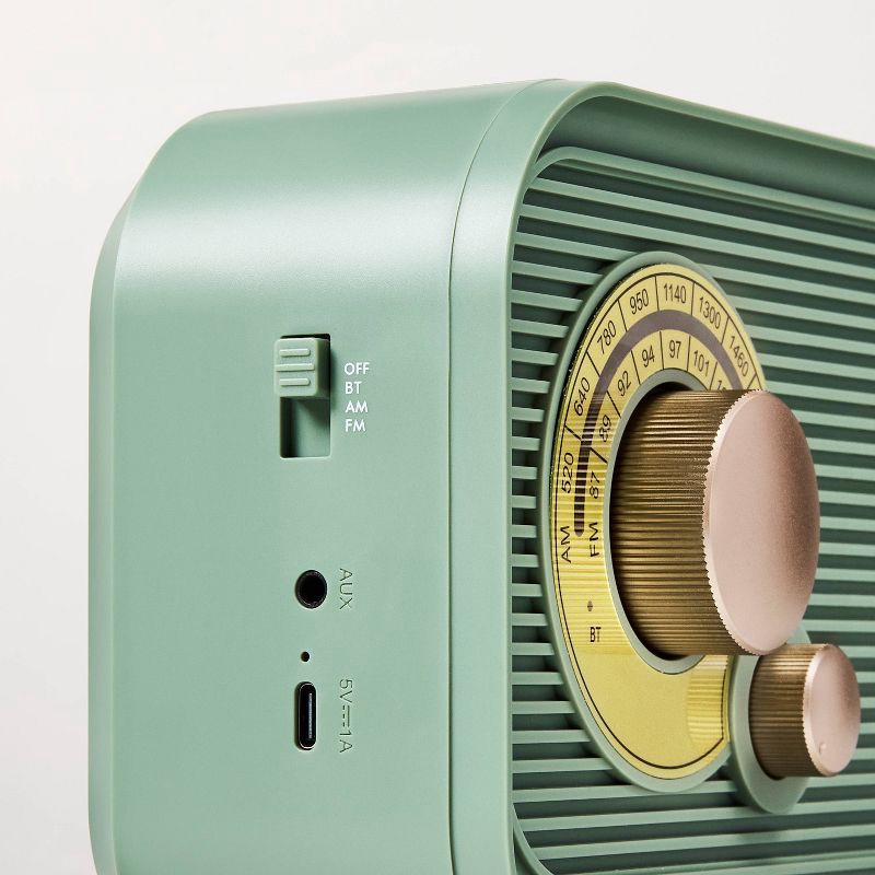 slide 5 of 6, Hearth & Hand with Magnolia Portable Radio Green/Brass - Hearth & Hand™ with Magnolia, 1 ct