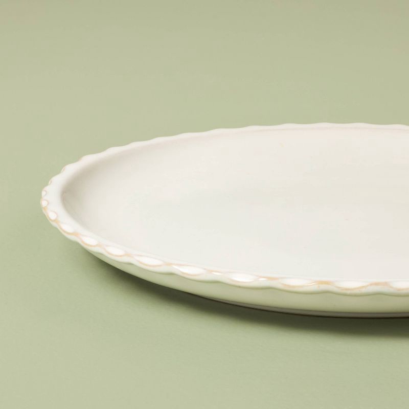slide 4 of 5, Hearth & Hand with Magnolia 8.5" Pinched Edge Salad Plate Sour Cream - Hearth & Hand™ with Magnolia, 1 ct