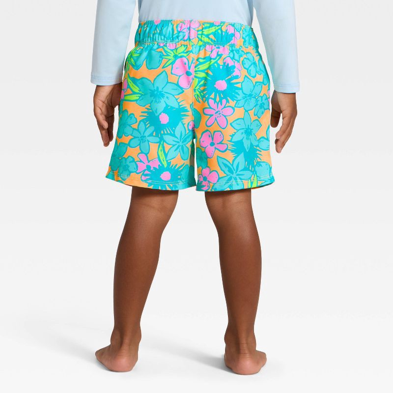 slide 2 of 3, Toddler Boys' Tropical Floral Swim Trunks - Cat & Jack™ 5T, 1 ct