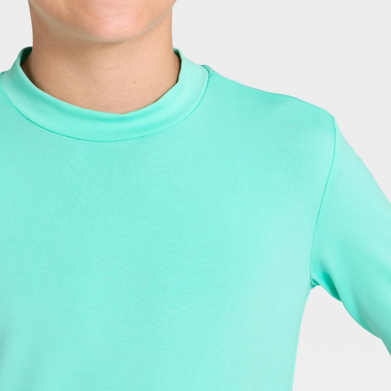 slide 3 of 3, Boys' Rash Guard Top - Cat & Jack™ Turquoise Blue XS, 1 ct