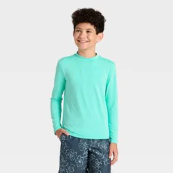 Boys' Rash Guard Top - Cat & Jack™ Turquoise Blue M