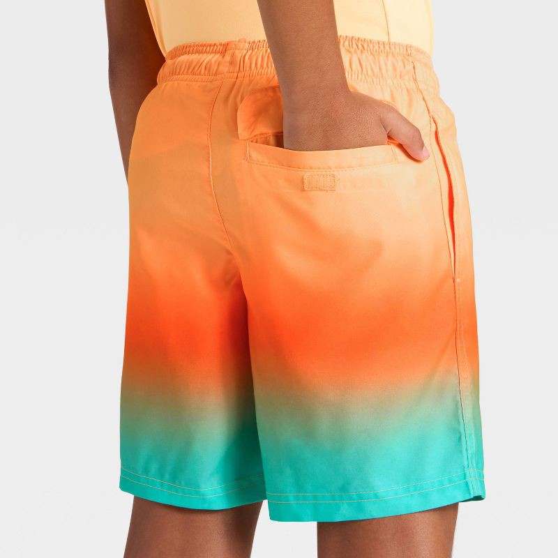 slide 3 of 3, Boys' Swim Shorts - Cat & Jack™ Starry Yellow/Flashy Aqua S, 1 ct