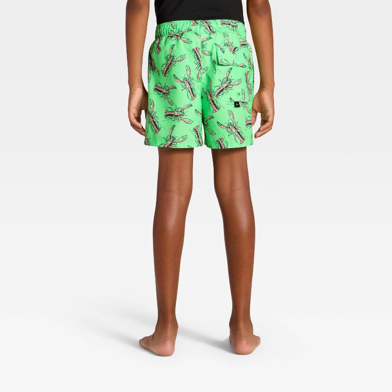 slide 2 of 3, Boys' Swim Shorts - art class™ Vibrant Mint/Pink L, 1 ct