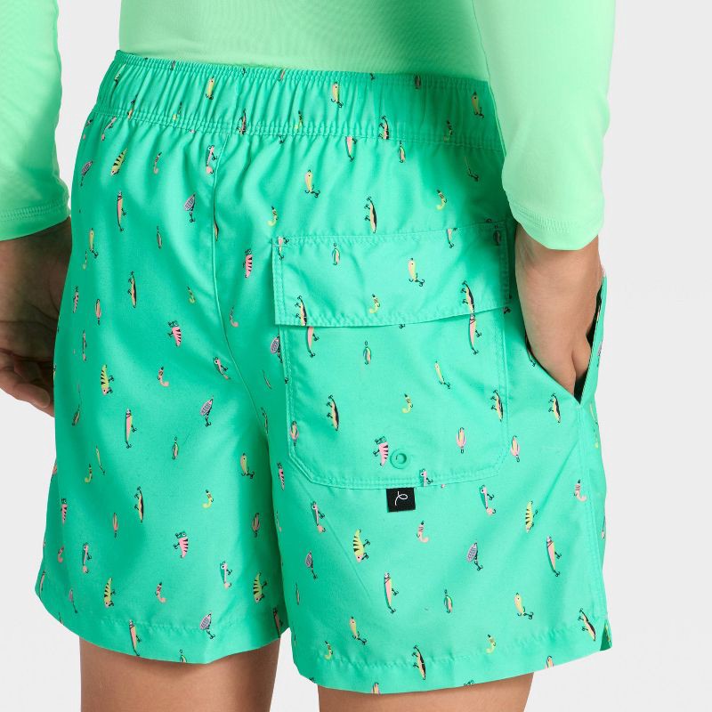 slide 3 of 3, Boys' Swim Shorts - art class™ Aqua Splash L, 1 ct