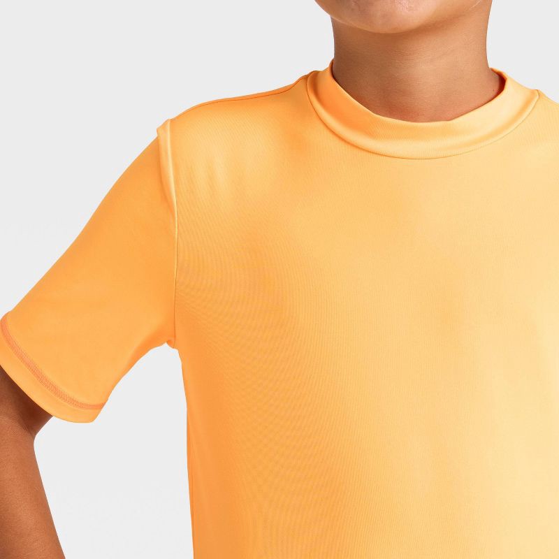 slide 3 of 3, Boys' Rash Guard Top - Cat & Jack™ Yellow XS, 1 ct
