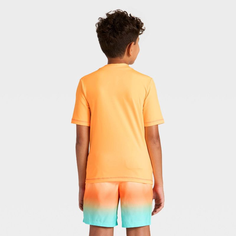 slide 2 of 3, Boys' Rash Guard Top - Cat & Jack™ Yellow M, 1 ct
