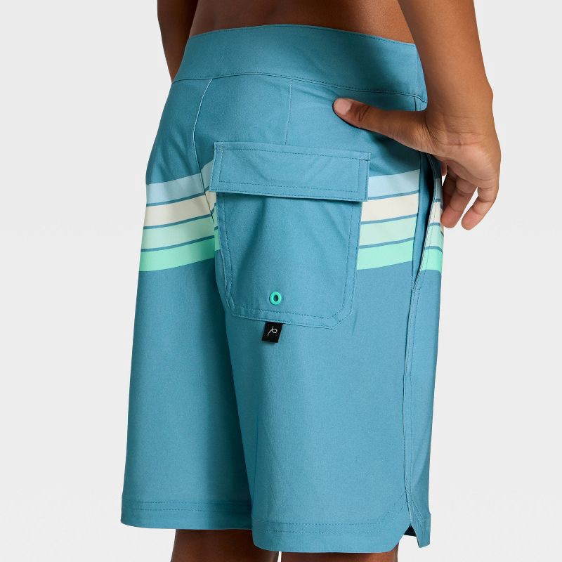 slide 3 of 3, Boys' Swim Shorts - art class™ Blue 7, 1 ct