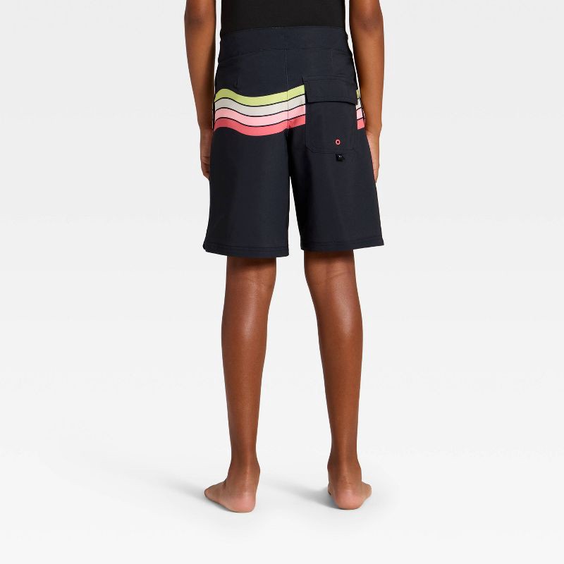 slide 2 of 3, Boys' Swim Shorts - art class™ Black 10, 1 ct