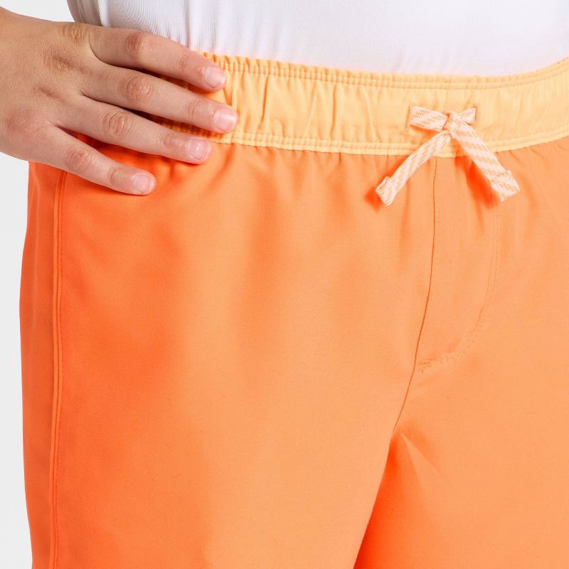 slide 3 of 3, Boys' Colorblocked Trunk Swim Shorts - Cat & Jack™ Orange M, 1 ct