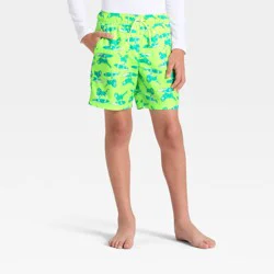 Boys' Surfing Dog Trunk Swim Shorts - Cat & Jack™ Lime Green S