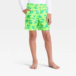 Boys' Surfing Dog Trunk Swim Shorts - Cat & Jack™ Lime Green L