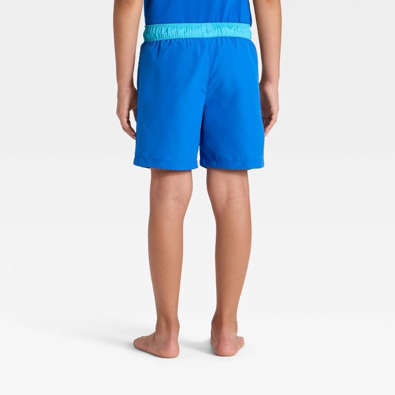 slide 2 of 3, Boys' Colorblocked Trunk Swim Shorts - Cat & Jack™ Blue XL, 1 ct