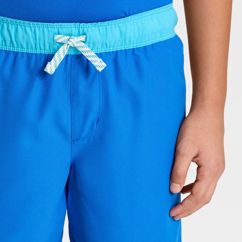 slide 3 of 3, Boys' Colorblocked Trunk Swim Shorts - Cat & Jack™ Blue XL, 1 ct