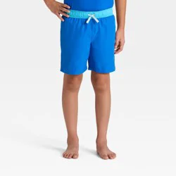 Boys' Colorblocked Trunk Swim Shorts - Cat & Jack™ Blue XL