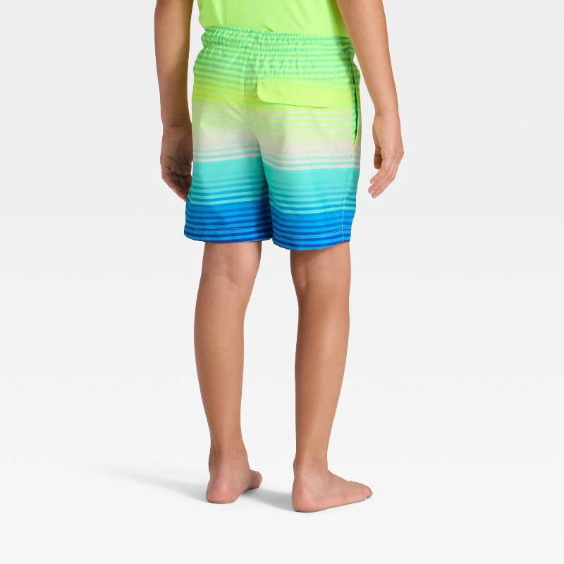 slide 2 of 3, Boys' Ombre Trunk Swim Shorts - Cat & Jack™ Lime Green S, 1 ct