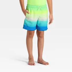 Boys' Ombre Trunk Swim Shorts - Cat & Jack™ Lime Green L